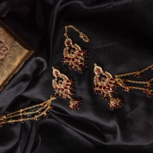 Ruby Red Mehr-E-Taj Sahara Earring
